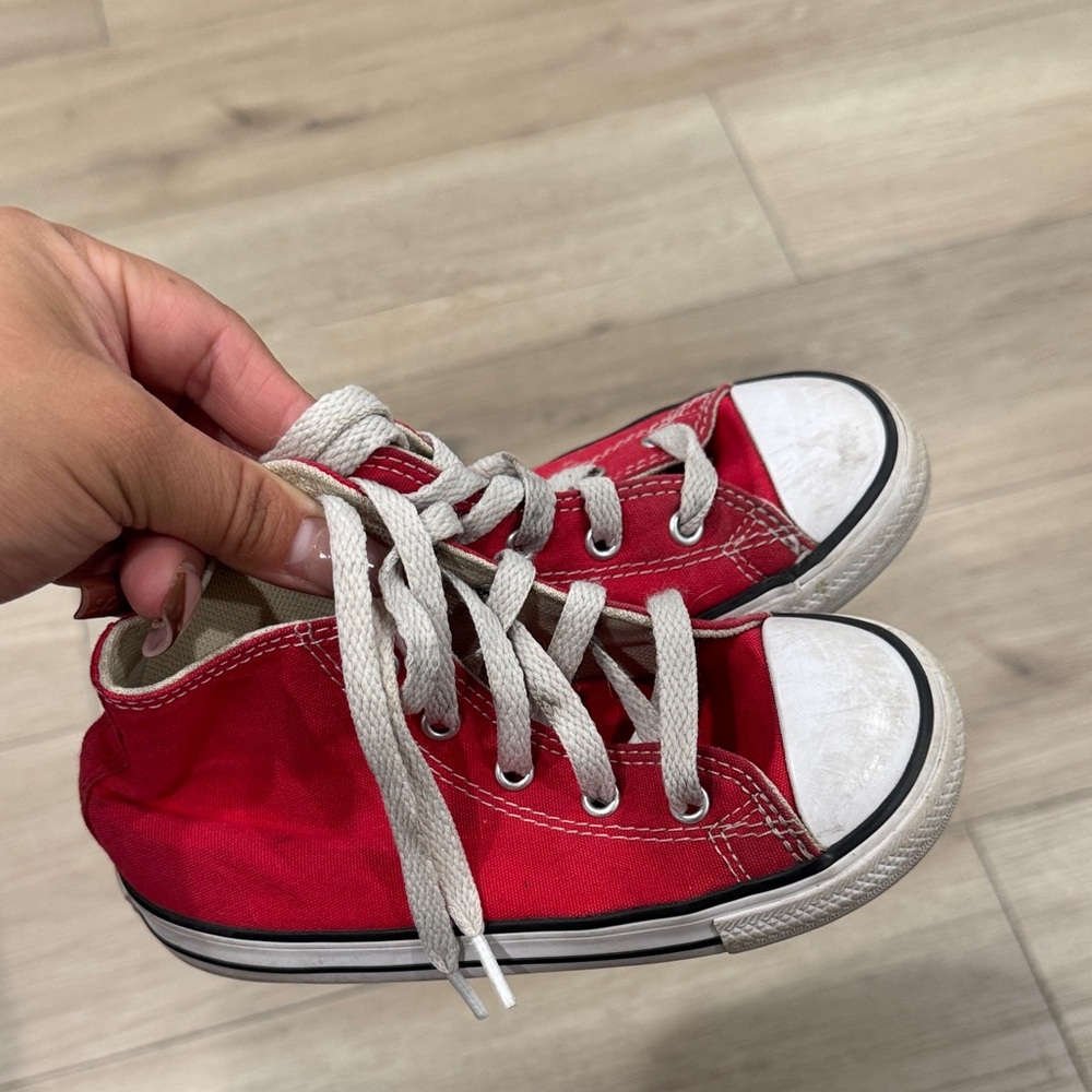 Classic Red High-Top Kids Sneakers
